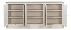 Sarreid Bellagio Sideboard 96" - Elegant Stucco White Base With Chic Grey Top For Modern Living Spaces Grey  R061-14t15