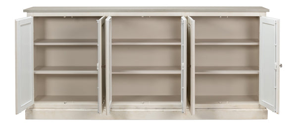 Sarreid Bellagio Sideboard 96" - Elegant Stucco White Base With Chic Grey Top For Modern Living Spaces Grey  R061-14t15