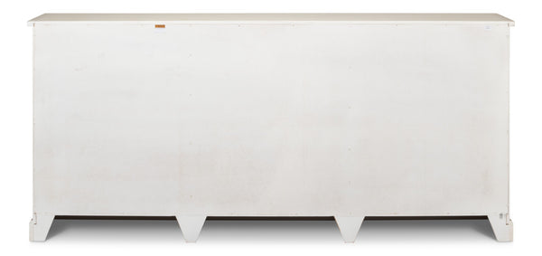 Sarreid Bellagio Sideboard 96" - Elegant White Finish, Stylish Wood Design For Modern Home Storage Solutions   R061-37