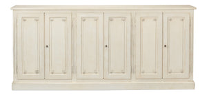 Sarreid Bellagio Sideboard 96" - Elegant White Finish, Stylish Wood Design For Modern Home Storage Solutions   R061-37