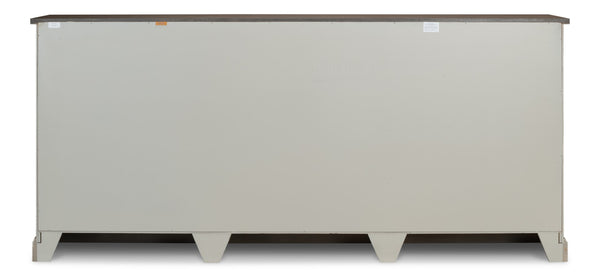 Sarreid Bellagio Sideboard 96” - Elegant Grey Oak Base With Stone Grey Top For Modern Home Décor Grey  R061-73t01
