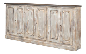 Sarreid Bellagio Sideboard 96" In Grey Oak – Stylish Storage Solution For Modern Living Spaces & Decor Grey  R061-73
