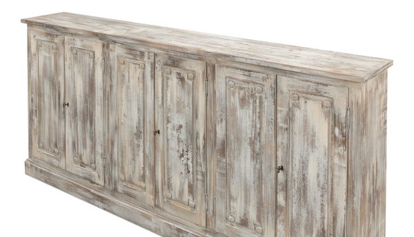 Sarreid Bellagio Sideboard 96" In Grey Oak – Stylish Storage Solution For Modern Living Spaces & Decor Grey  R061-73