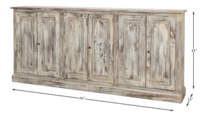 Sarreid Bellagio Sideboard 96" In Grey Oak – Stylish Storage Solution For Modern Living Spaces & Decor Grey  R061-73