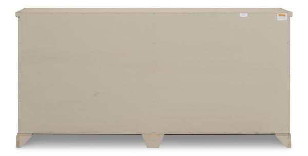 Sarreid Lionisio Buffet 75" - Stylish Washed Gray Wood With 4 Doors & 2 Adjustable Shelves For Storage Grey  R077-04w