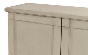 Sarreid Lionisio Buffet 75" - Stylish Washed Gray Wood With 4 Doors & 2 Adjustable Shelves For Storage Grey  R077-04w