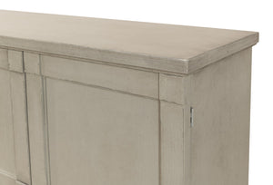 Sarreid Lionisio Buffet 75" - Stylish Washed Gray Wood With 4 Doors & 2 Adjustable Shelves For Storage Grey  R077-04w