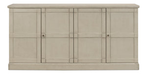 Sarreid Lionisio Buffet 75" - Stylish Washed Gray Wood With 4 Doors & 2 Adjustable Shelves For Storage Grey  R077-04w