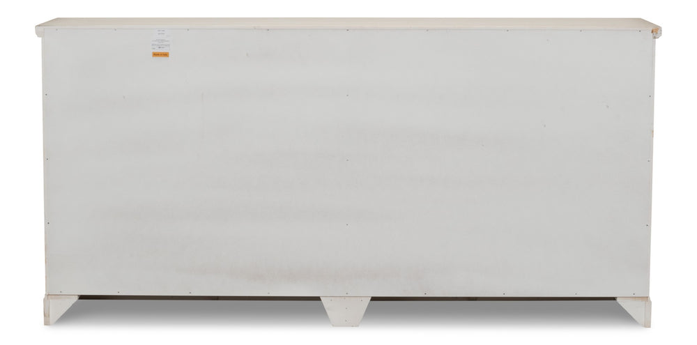 Sarreid Lionisio Buffet 75 - Elegant Stucco White Wood Cabinet With 4 Stylish Doors For Modern Homes White  R077-14w