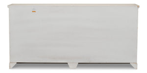 Sarreid Lionisio Buffet 75 - Elegant Stucco White Wood Cabinet With 4 Stylish Doors For Modern Homes White  R077-14w