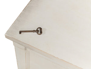 Sarreid Lionisio Buffet 75 - Elegant Stucco White Wood Cabinet With 4 Stylish Doors For Modern Homes White  R077-14w