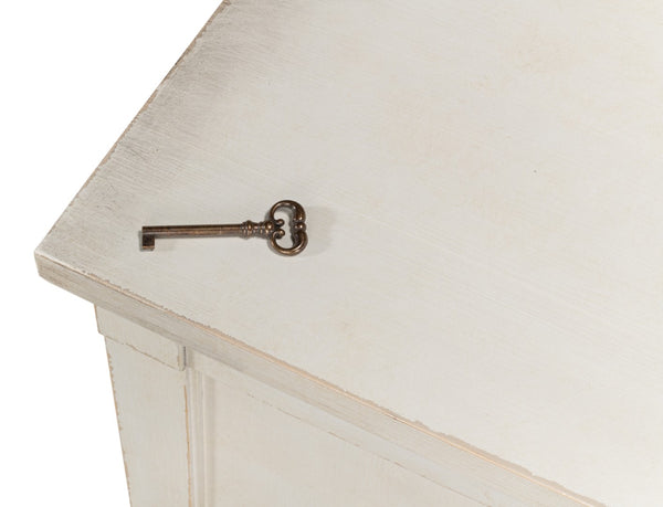 Sarreid Lionisio Buffet 75 - Elegant Stucco White Wood Cabinet With 4 Stylish Doors For Modern Homes White  R077-14w