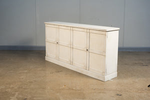 Sarreid Lionisio Buffet 75 - Elegant Stucco White Wood Cabinet With 4 Stylish Doors For Modern Homes White  R077-14w
