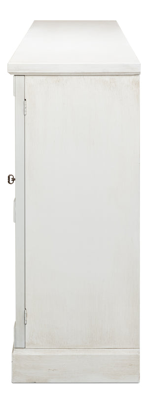 Sarreid Lionisio Buffet 75 In Cortina White Finish - Elegant Wood Buffet With 4 Stylish Doors For Storage White  R077-79w