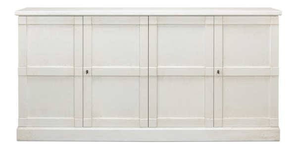 Sarreid Lionisio Buffet 75 In Cortina White Finish - Elegant Wood Buffet With 4 Stylish Doors For Storage White  R077-79w