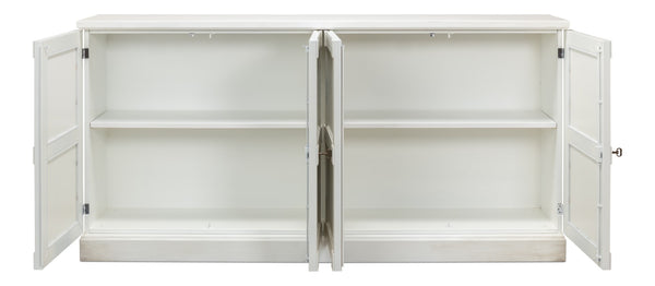 Sarreid Lionisio Buffet 75 In Cortina White Finish - Elegant Wood Buffet With 4 Stylish Doors For Storage White  R077-79w