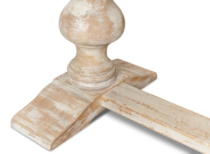 Sarreid Lionisio Trestle Table In Disrupted White - Elegant Wood Design For Modern Dining Spaces White  R085-16