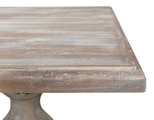 Sarreid Lionisio Trestle Table In Grey Oak - Stylish, Durable Wooden Design Perfect For Modern Dining Spaces Grey  R085-73