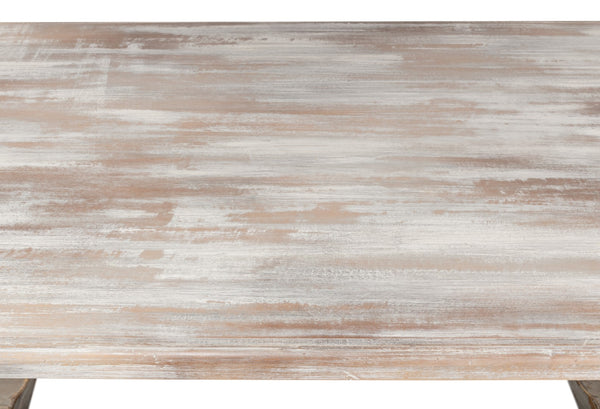 Sarreid Lionisio Trestle Table In Grey Oak - Stylish, Durable Wooden Design Perfect For Modern Dining Spaces Grey  R085-73