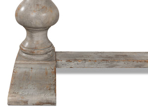 Sarreid Lionisio Trestle Table In Grey Oak - Stylish, Durable Wooden Design Perfect For Modern Dining Spaces Grey  R085-73