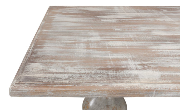 Sarreid Lionisio Trestle Table In Grey Oak - Stylish, Durable Wooden Design Perfect For Modern Dining Spaces Grey  R085-73