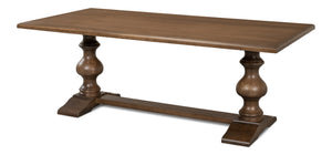 Sarreid Lionisio Trestle Table With Driftwood Finish - Rustic Charm For Your Dining Room Or Kitchen Decor Brown  R085-78