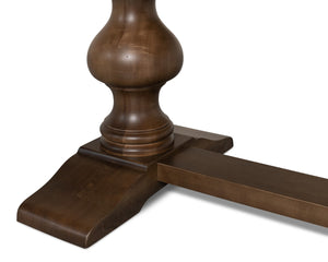 Sarreid Lionisio Trestle Table With Driftwood Finish - Rustic Charm For Your Dining Room Or Kitchen Decor Brown  R085-78