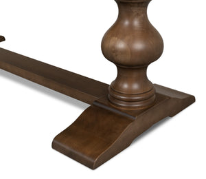 Sarreid Lionisio Trestle Table With Driftwood Finish - Rustic Charm For Your Dining Room Or Kitchen Decor Brown  R085-78