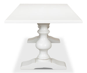 Sarreid Lionisio Trestle Table In Elegant Cortina White Finish - Stylish Wood Design For Any Space! White  R085-79