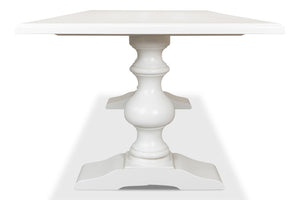 Sarreid Lionisio Trestle Table In Elegant Cortina White Finish - Stylish Wood Design For Any Space! White  R085-79