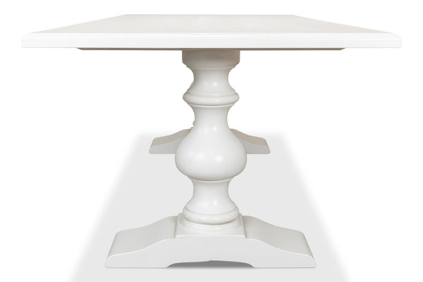 Sarreid Lionisio Trestle Table In Elegant Cortina White Finish - Stylish Wood Design For Any Space! White  R085-79