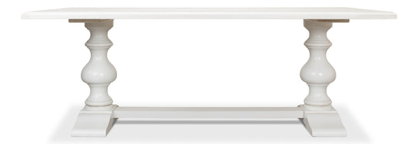 Sarreid Lionisio Trestle Table In Elegant Cortina White Finish - Stylish Wood Design For Any Space! White  R085-79