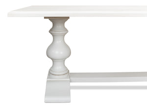 Sarreid Lionisio Trestle Table In Elegant Cortina White Finish - Stylish Wood Design For Any Space! White  R085-79