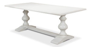 Sarreid Lionisio Trestle Table In Elegant Cortina White Finish - Stylish Wood Design For Any Space! White  R085-79