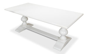 Sarreid Lionisio Trestle Table In Elegant Cortina White Finish - Stylish Wood Design For Any Space! White  R085-79