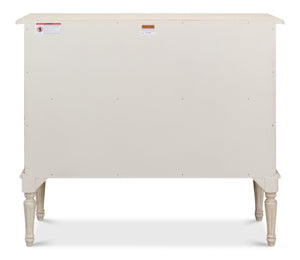 Sarreid 2 Door Sideboard In Bright Lime & White - Stylish Storage With Adjustable Shelf & Tulipwood Accent Beige  R229-69