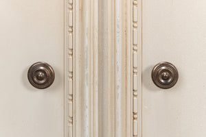 Sarreid 2 Door Sideboard In Bright Lime & White - Stylish Storage With Adjustable Shelf & Tulipwood Accent Beige  R229-69