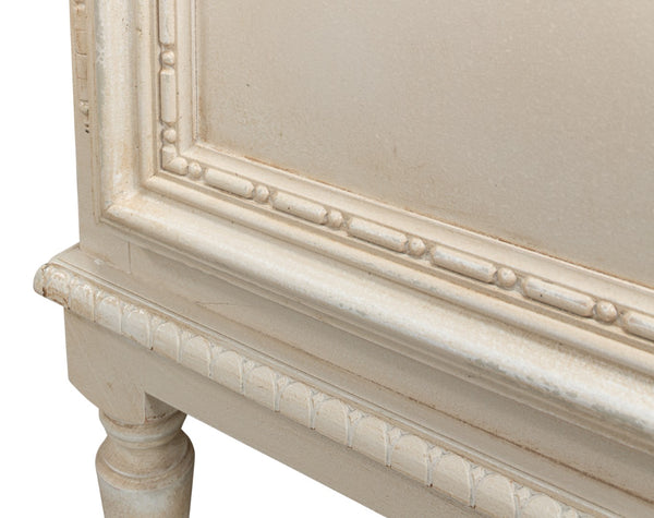 Sarreid 2 Door Sideboard In Bright Lime & White - Stylish Storage With Adjustable Shelf & Tulipwood Accent Beige  R229-69