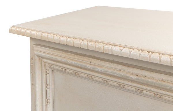 Sarreid 2 Door Sideboard In Bright Lime & White - Stylish Storage With Adjustable Shelf & Tulipwood Accent Beige  R229-69