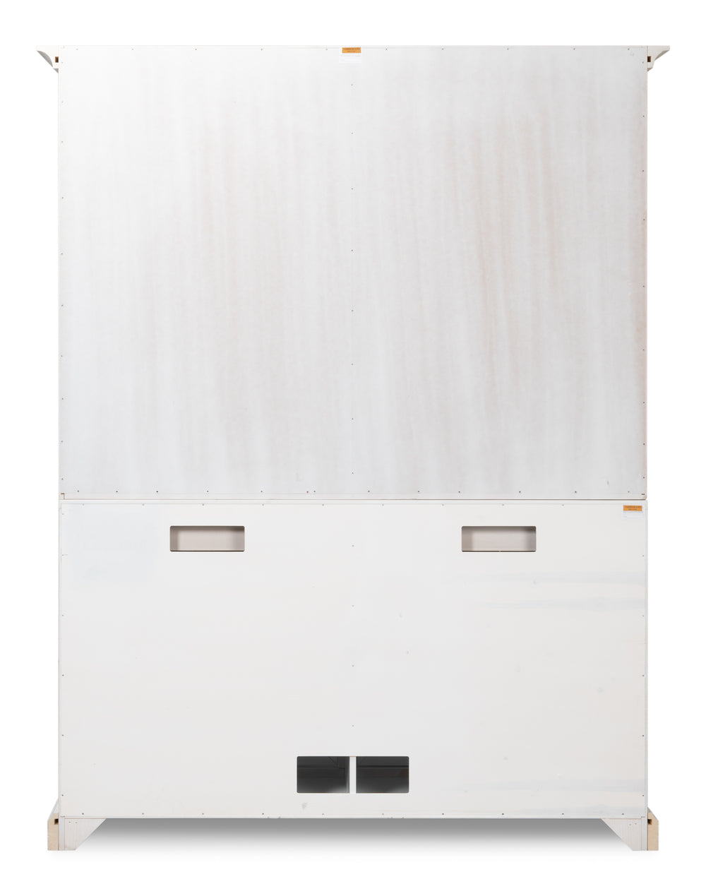 Sarreid Center Media Unit & Hutch - Elegant Solid Pine Design In Cortina White For Stylish Living Spaces White  R242-79