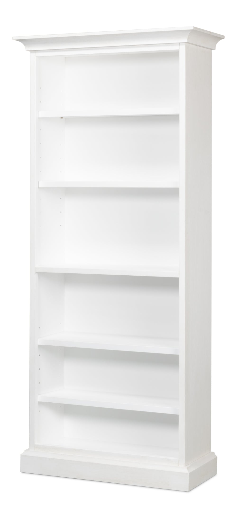 Sarreid Open Shelf Bookcase In Cortina White - Stylish Solid Pine Storage Solution For Your Home Decor White  R243-79