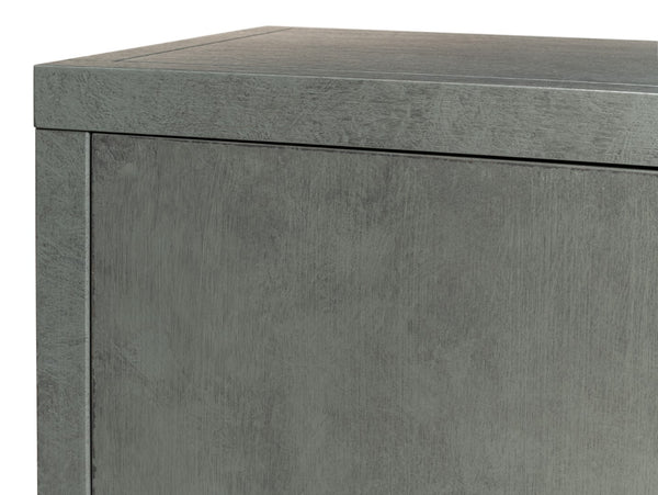 Sarreid Blanco 4 Door Buffet In Elegant Stone Grey - Stylish Mdf With Adjustable Shelves & Ash Veneer Design Grey  R247-01