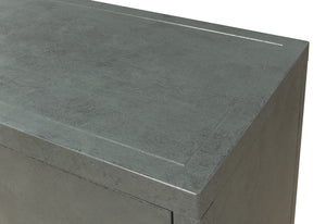 Sarreid Blanco 4 Door Buffet In Elegant Stone Grey - Stylish Mdf With Adjustable Shelves & Ash Veneer Design Grey  R247-01