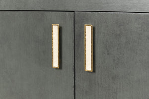 Sarreid Blanco 4 Door Buffet In Elegant Stone Grey - Stylish Mdf With Adjustable Shelves & Ash Veneer Design Grey  R247-01