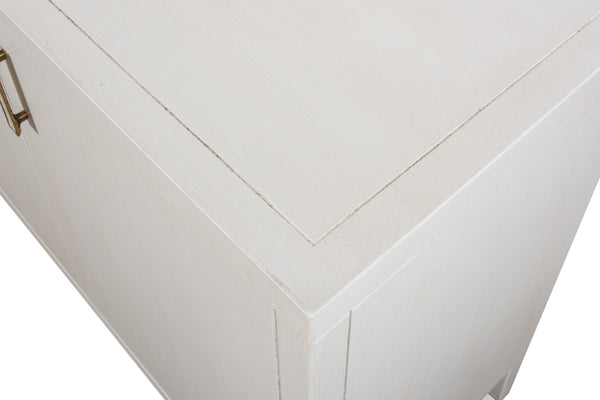 Sarreid Blanco 4 Door Buffet In Cortina White – Stylish Storage With 2 Adjustable Shelves & Mdf Finish White  R247-79