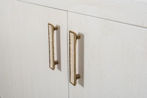 Sarreid Blanco 4 Door Buffet In Cortina White – Stylish Storage With 2 Adjustable Shelves & Mdf Finish White  R247-79