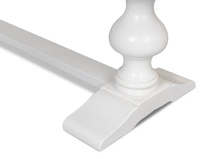 Sarreid Lionisio Trestle Table In Cortina White Finish - Solid Poplar Base With Elegant Veneered Top Design White  R248-79