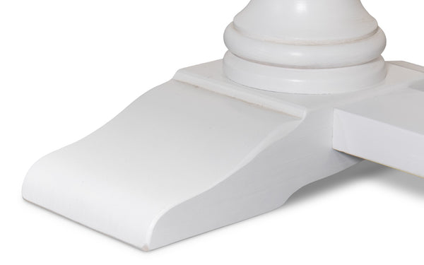 Sarreid Lionisio Trestle Table In Cortina White Finish - Solid Poplar Base With Elegant Veneered Top Design White  R248-79