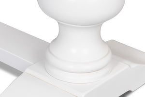 Sarreid Lionisio Trestle Table In Cortina White Finish - Solid Poplar Base With Elegant Veneered Top Design White  R248-79