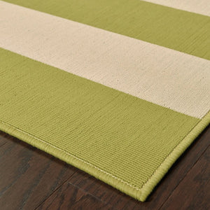 Oriental Weavers Riviera Geometric Stripe Polypropylene Area Rug for Indoor Outdoor Patios and Living Rooms R4768E259396ST